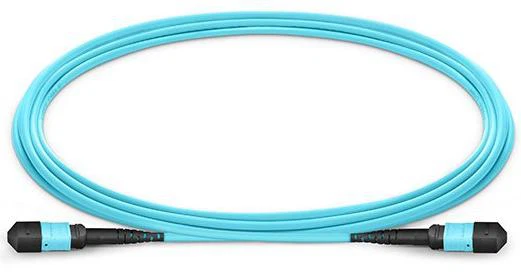 MTP Fi Pou Fi 12 Fib OM3 50/125 Multimode Trunk Kab, Kalite B, Elit, Plenum (OFNP), Aqua
